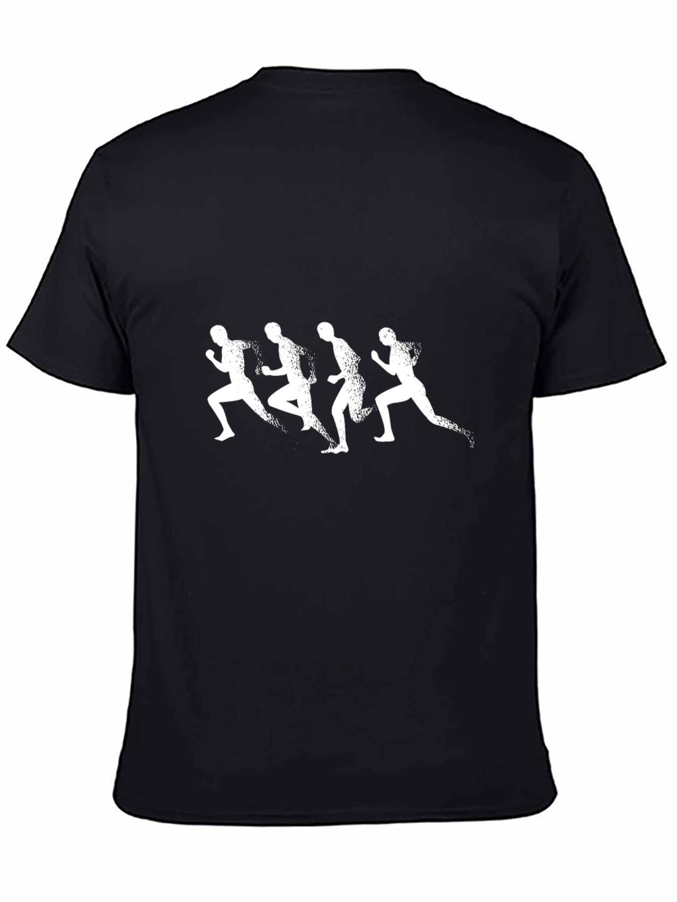 Mens Black Running Graphic T-Shirt