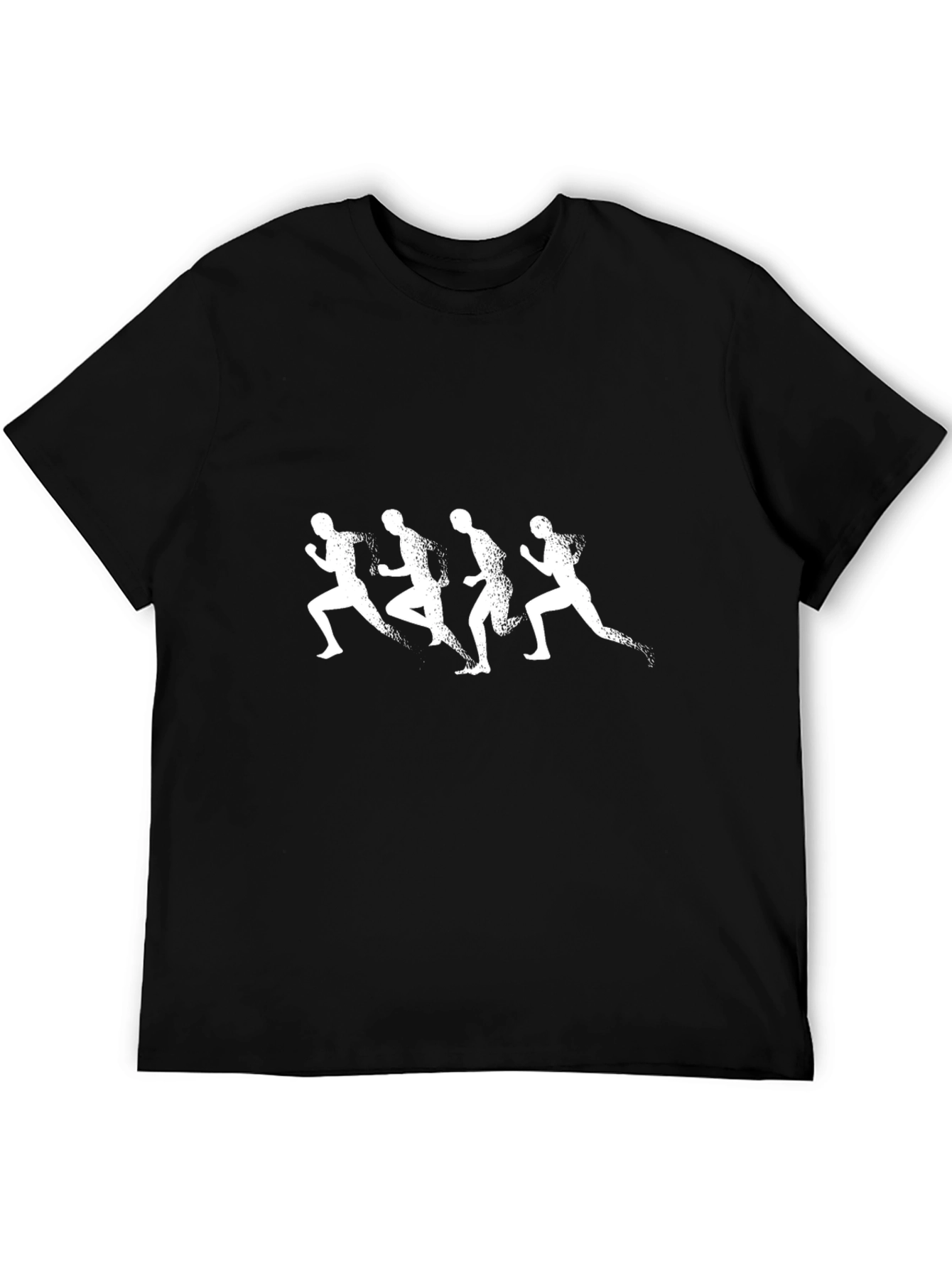 Mens Black Running Graphic T-Shirt