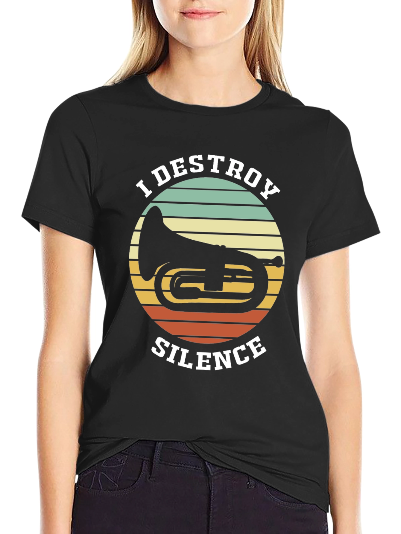I Destroy Silence Tuba Graphic Tee