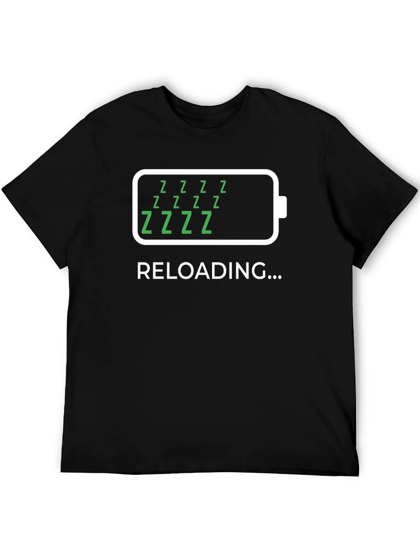 RELOADING... Battery Graphic T-Shirt - Recharge & Relax!