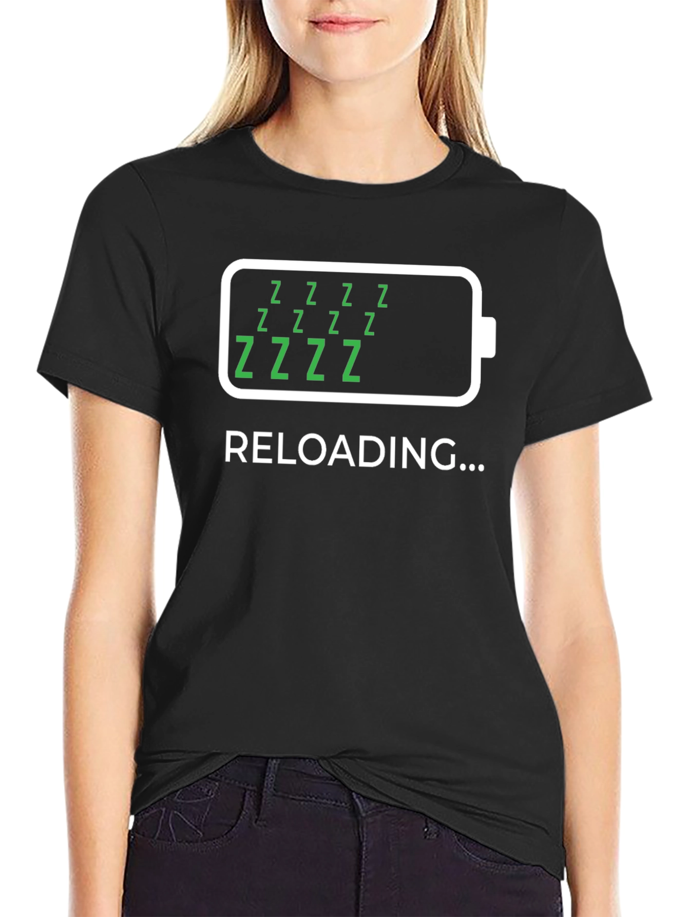 RELOADING... Battery Graphic T-Shirt - Recharge & Relax!