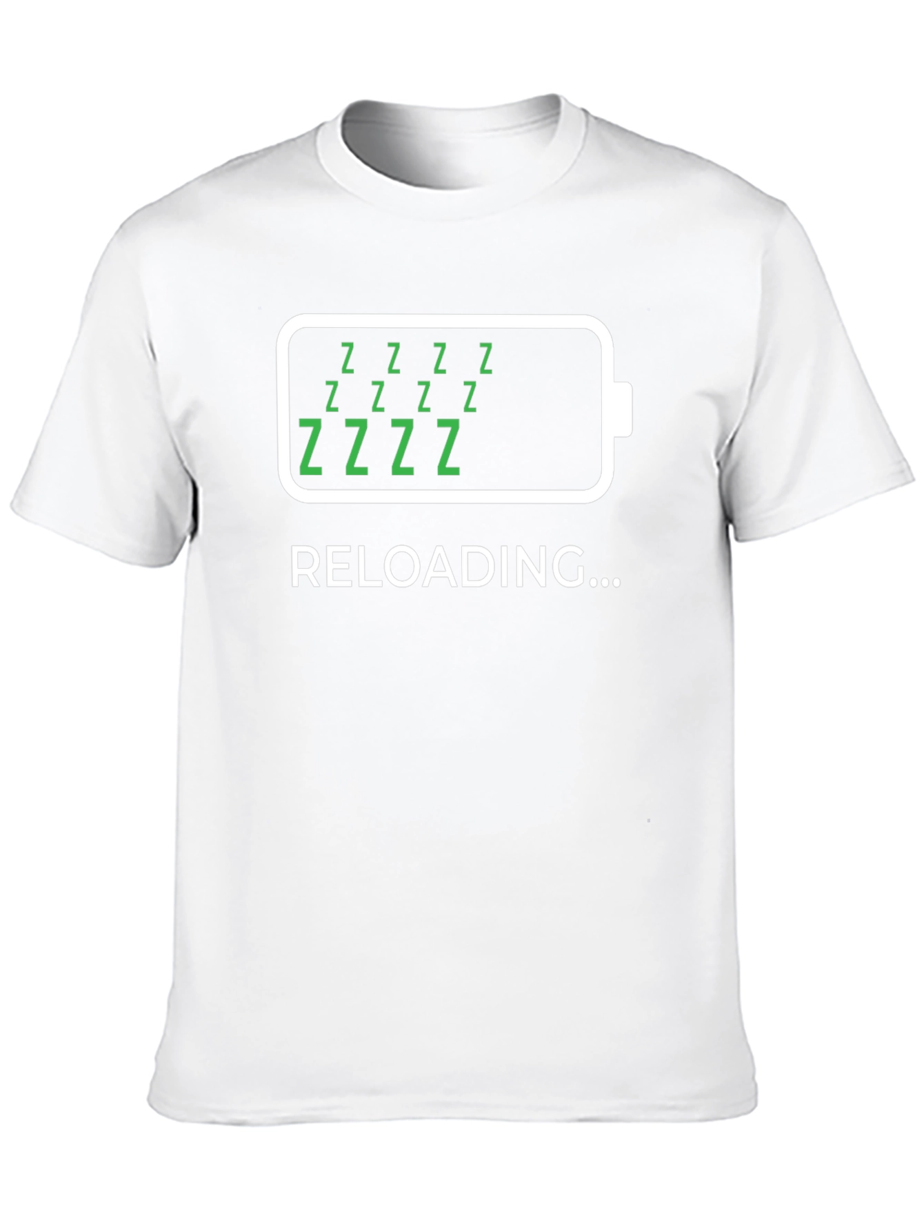 RELOADING... Battery Graphic T-Shirt - Recharge & Relax!