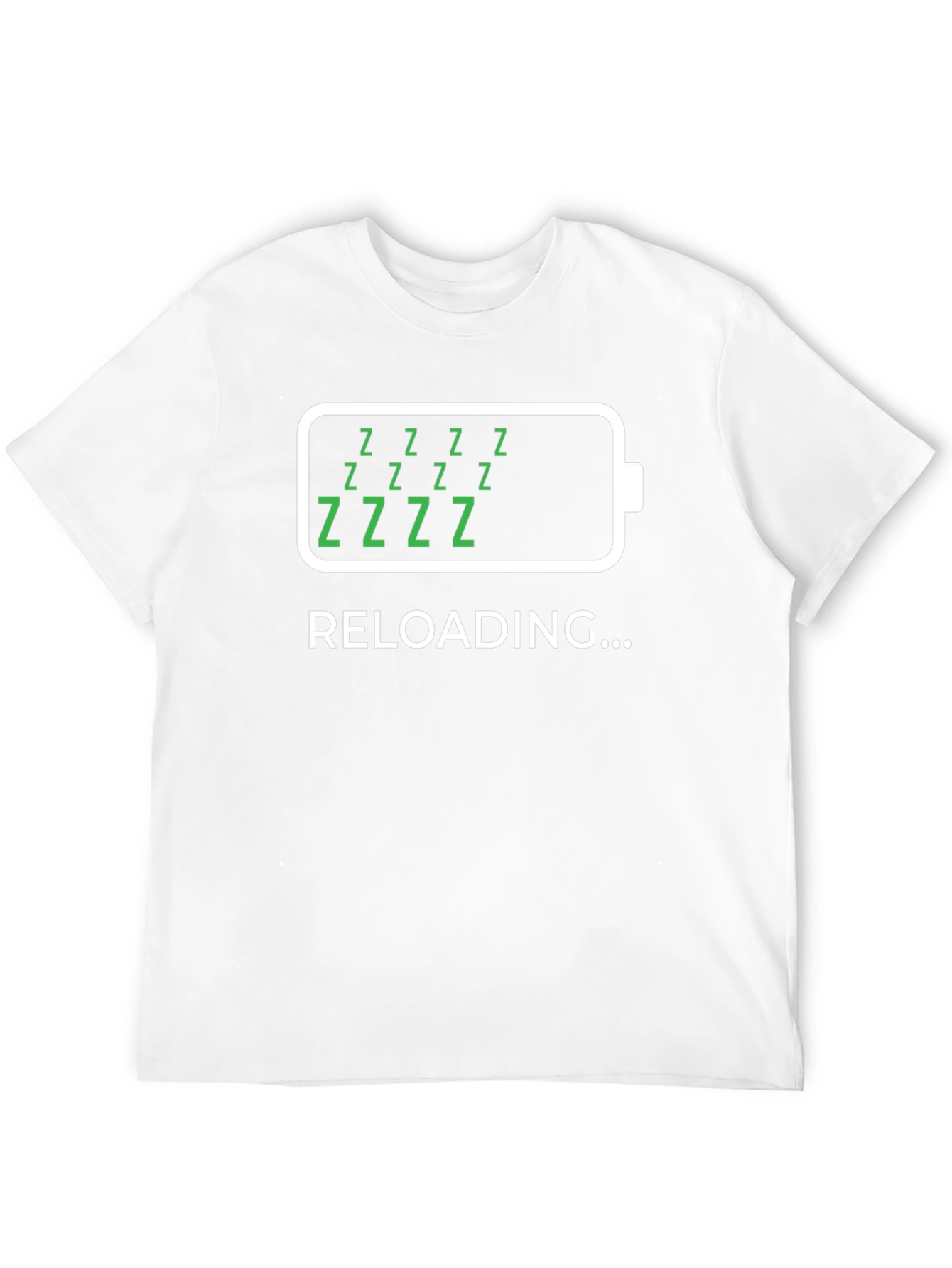 RELOADING... Battery Graphic T-Shirt - Recharge & Relax!