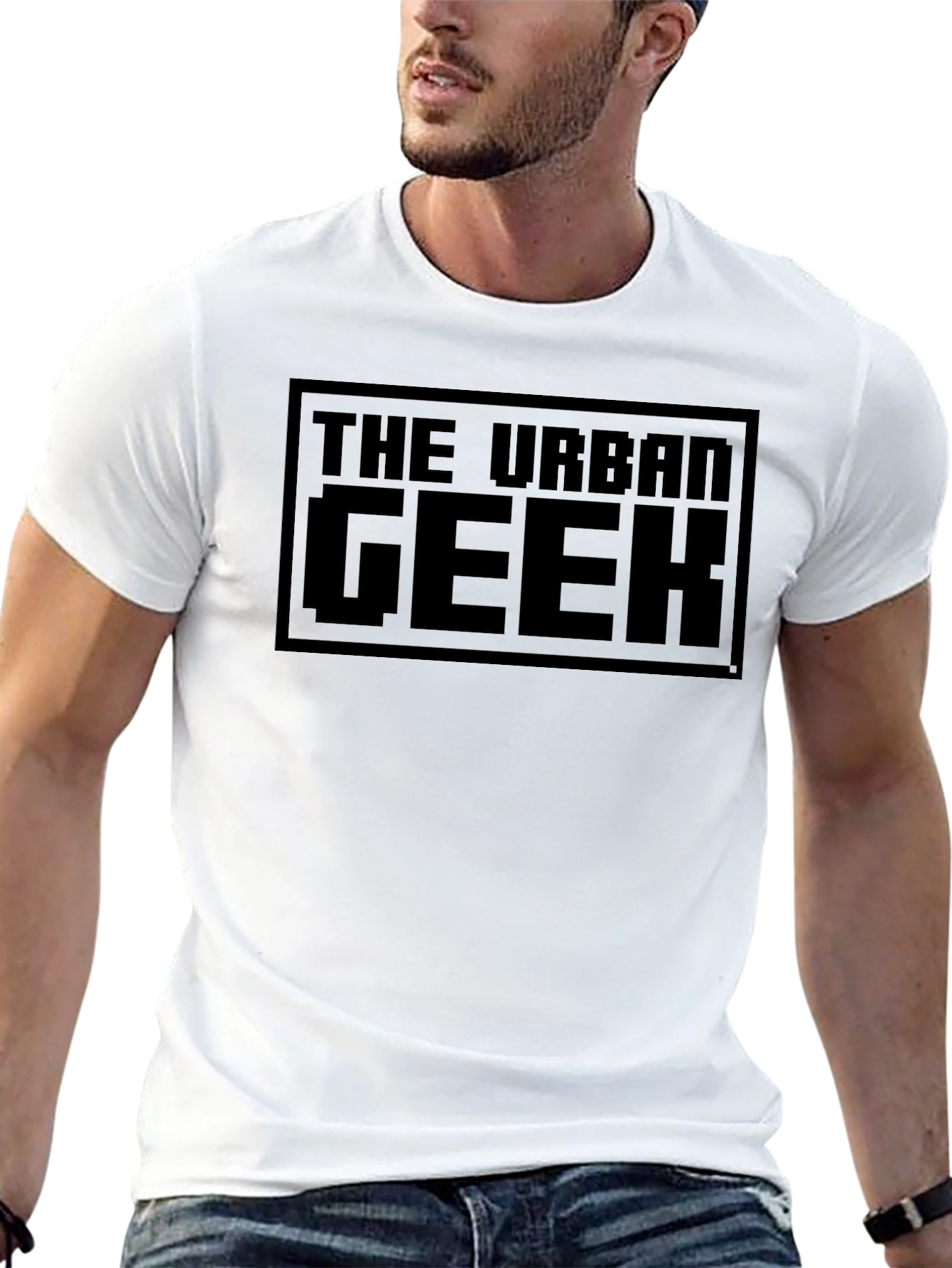 The Urban Geek Black Graphic T-Shirt