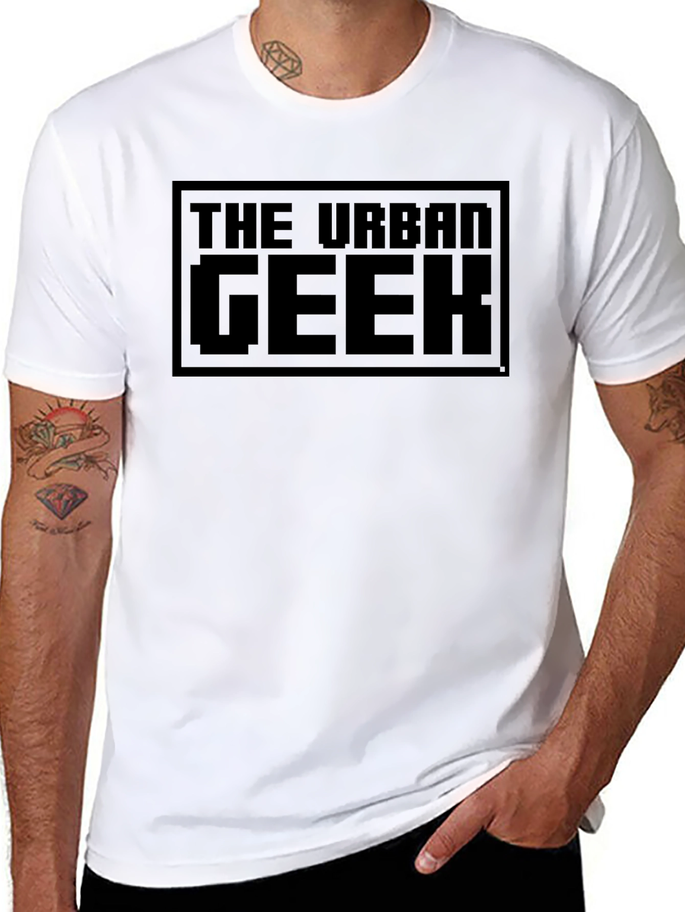 The Urban Geek Black Graphic T-Shirt