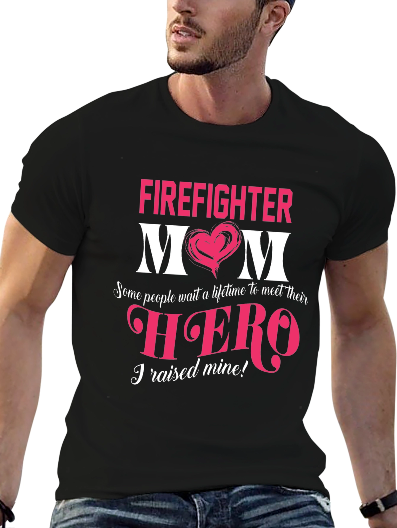 Firefighter Mom Hero Graphic T-Shirt