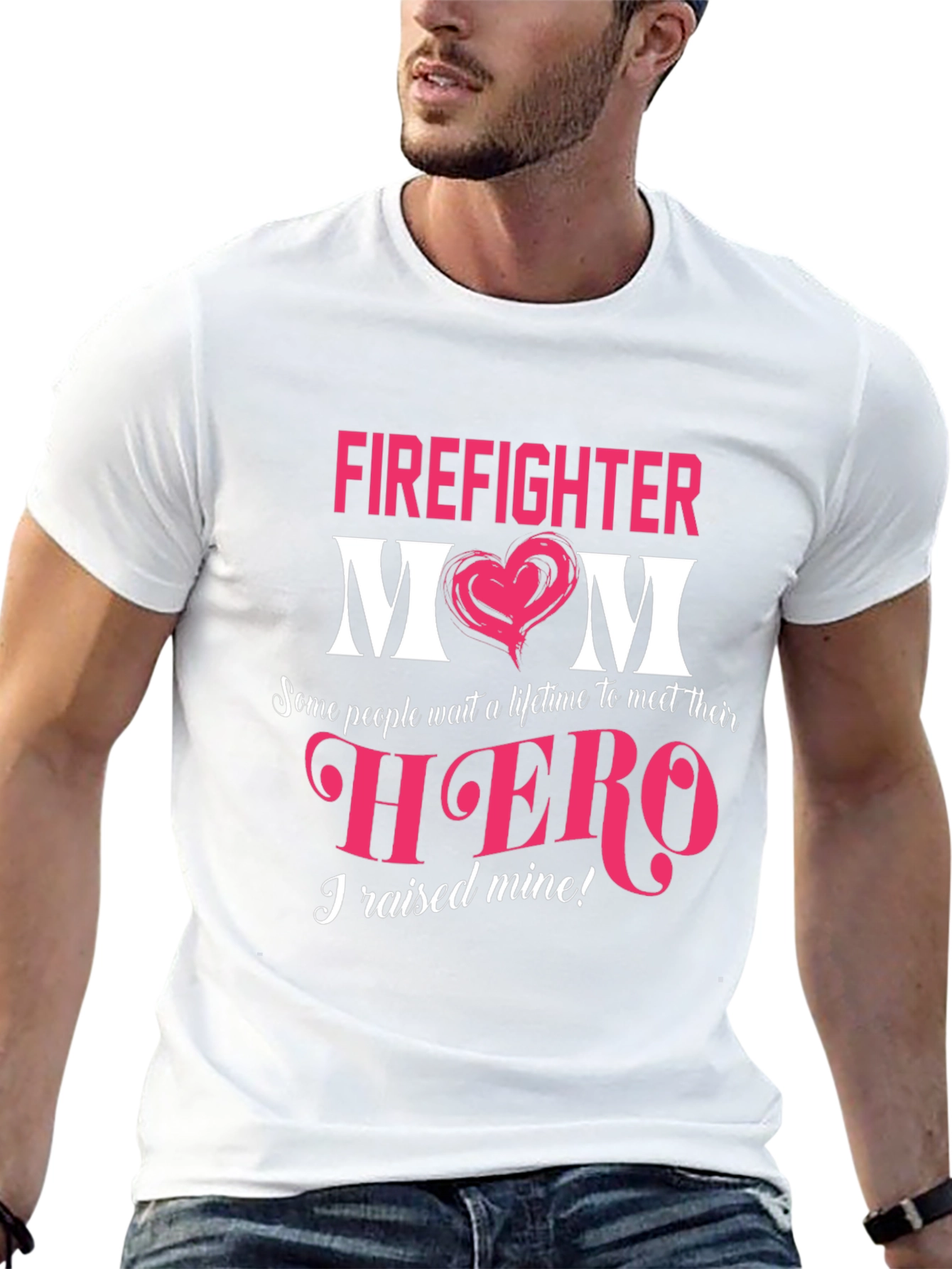 Firefighter Mom Hero Graphic T-Shirt
