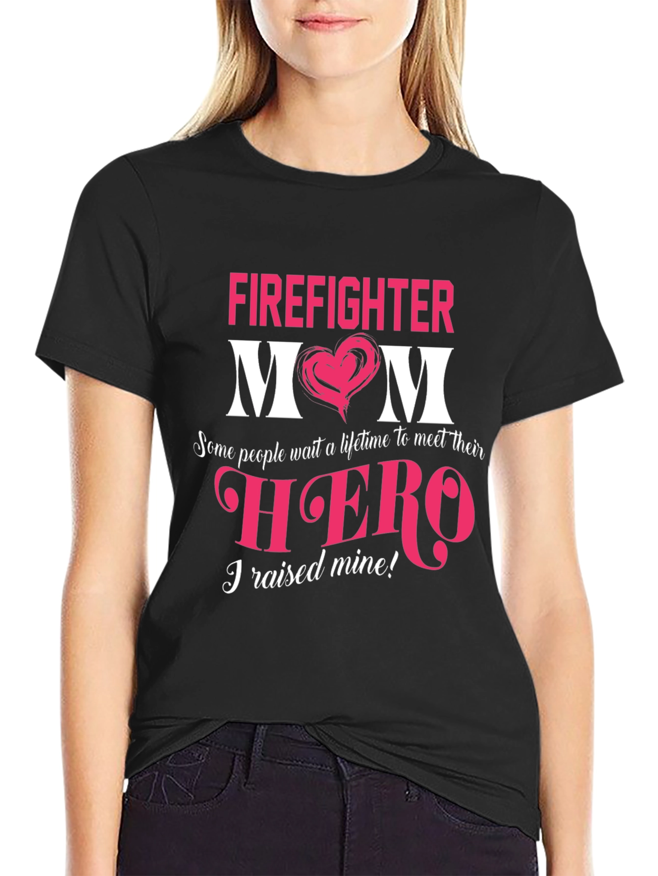 Firefighter Mom Hero Graphic T-Shirt
