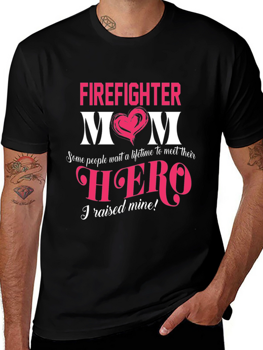 Firefighter Mom Hero Graphic T-Shirt
