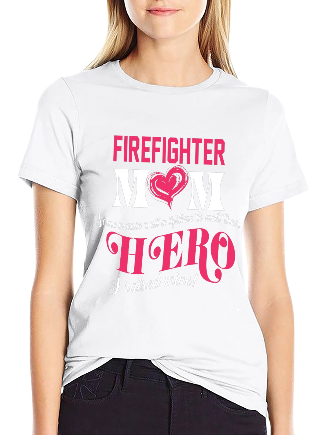 Firefighter Mom Hero Graphic T-Shirt