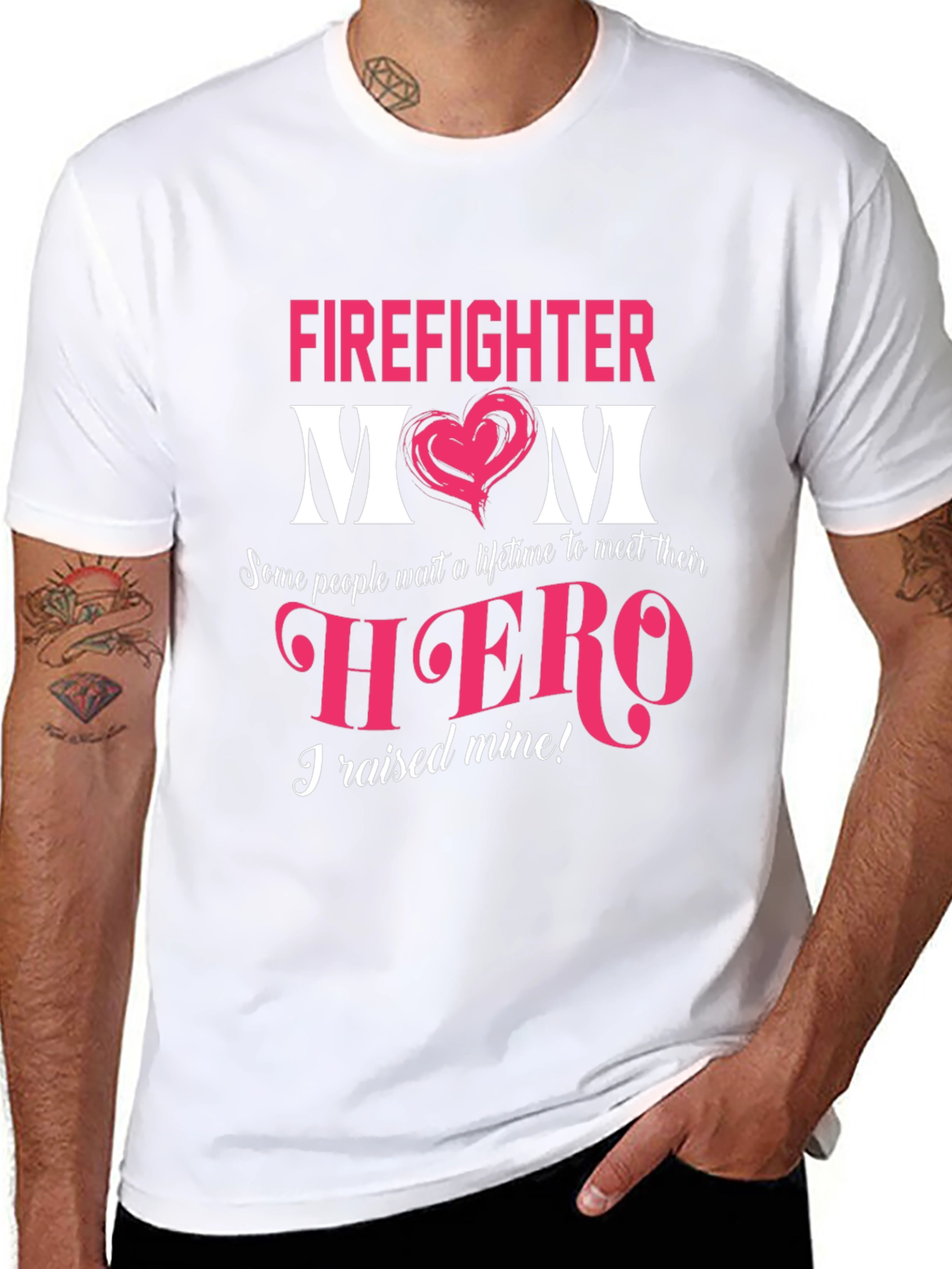 Firefighter Mom Hero Graphic T-Shirt