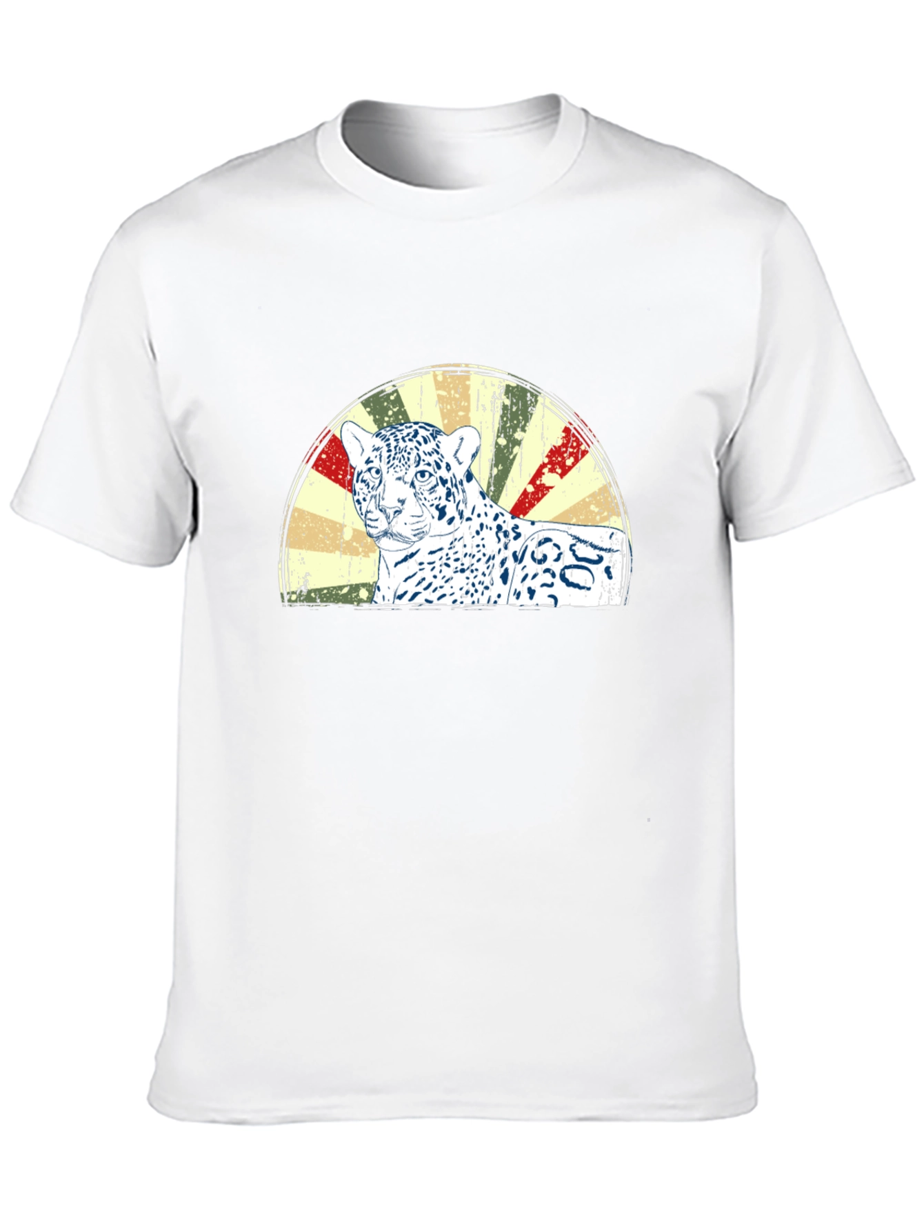 Leopard Cub Graphic Print Mens Black T-Shirt