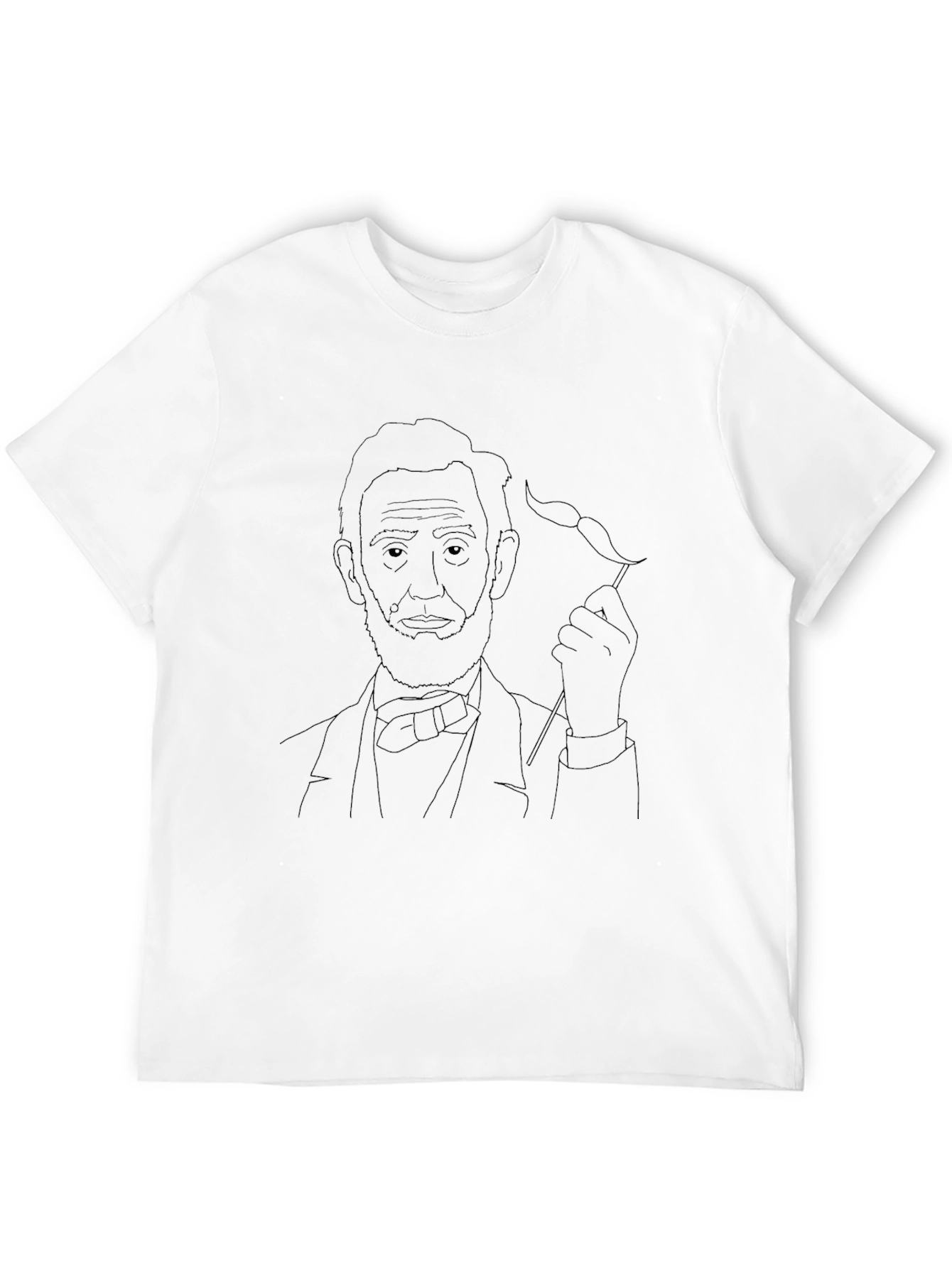 Lincoln Line Art Graphic Tee - Black