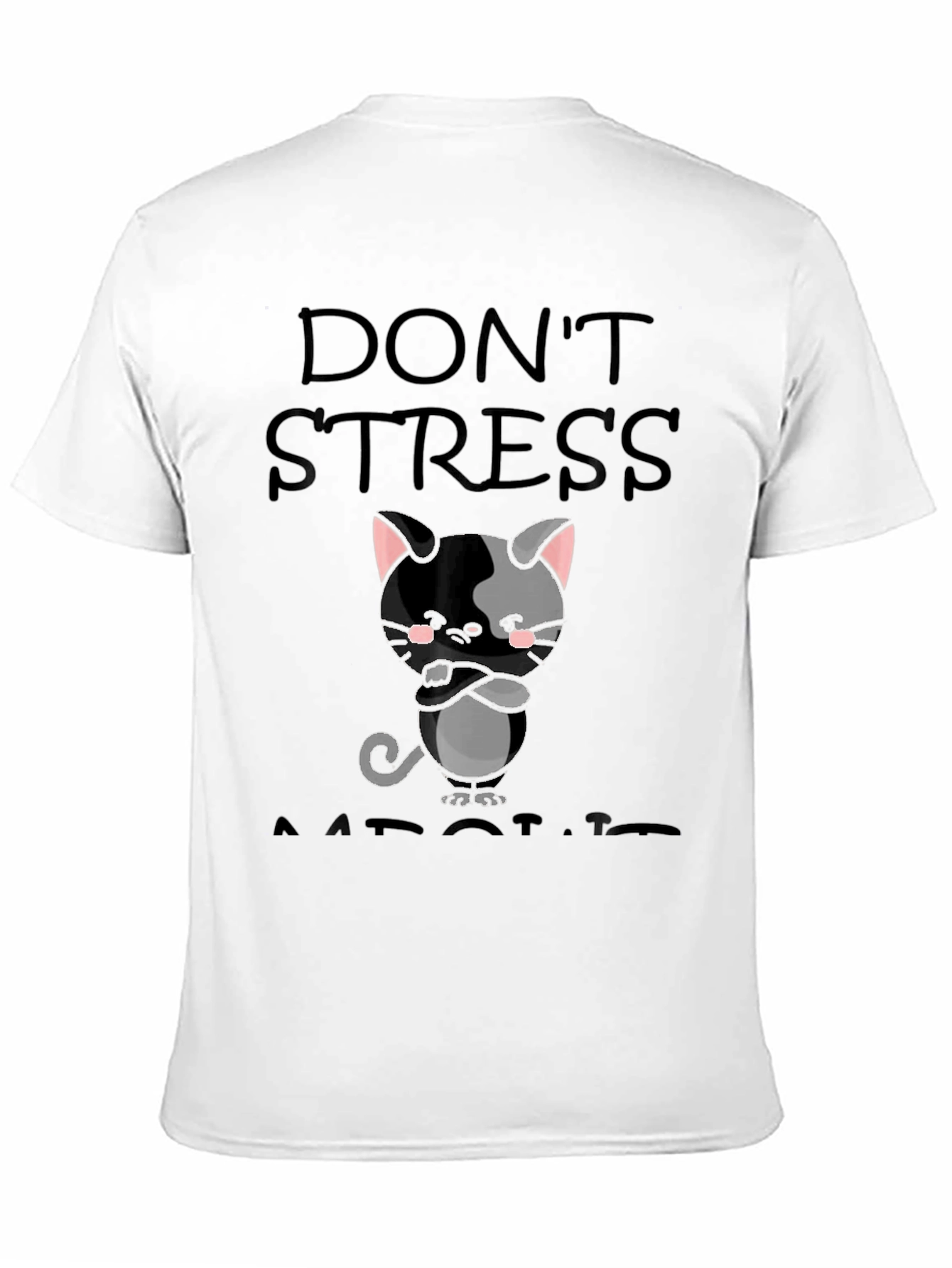 Dont Stress About It Black Cat T-Shirt