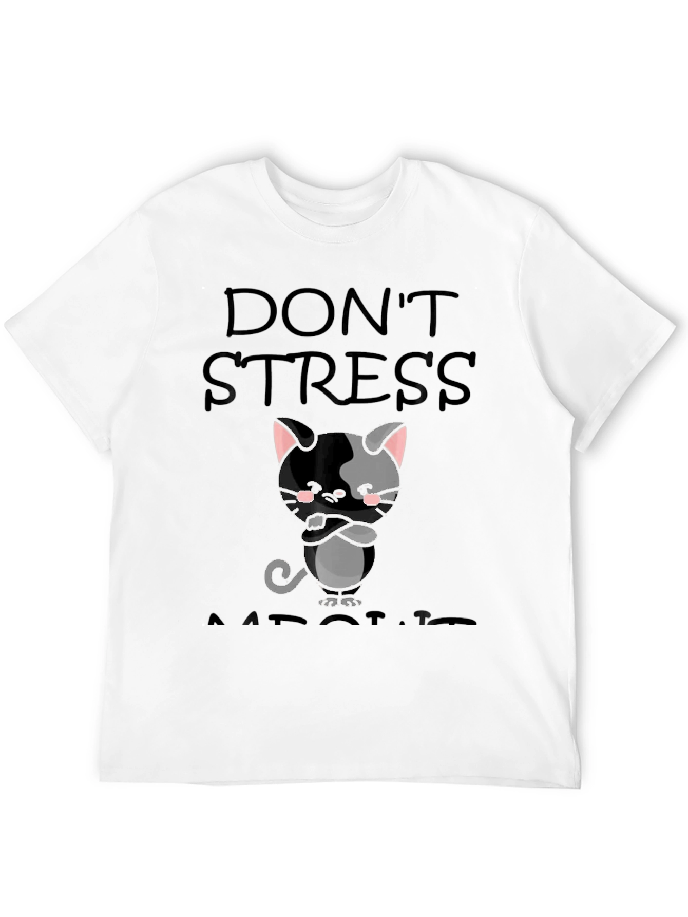 Dont Stress About It Black Cat T-Shirt