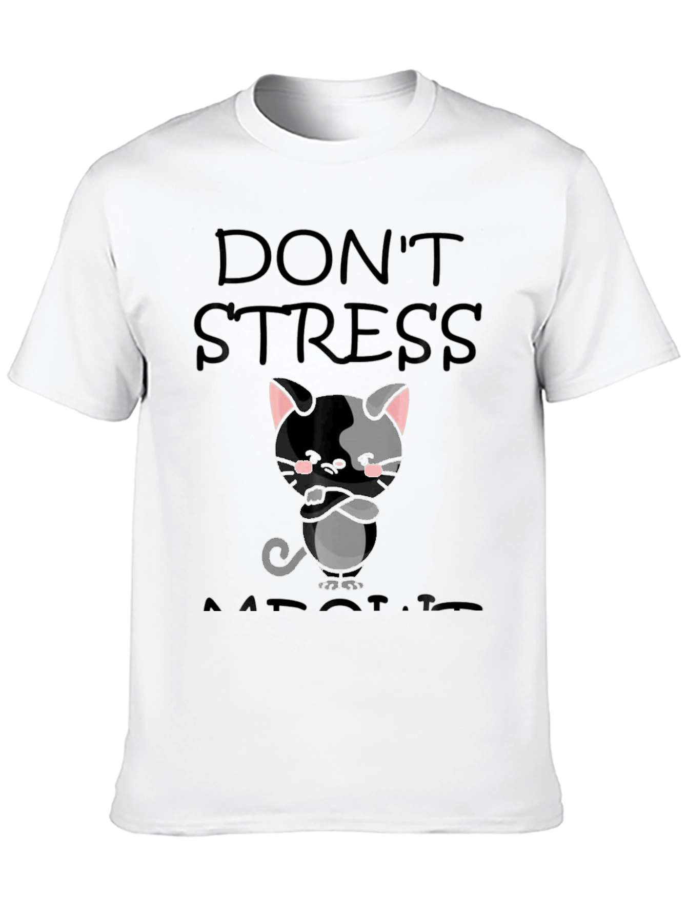 Dont Stress About It Black Cat T-Shirt