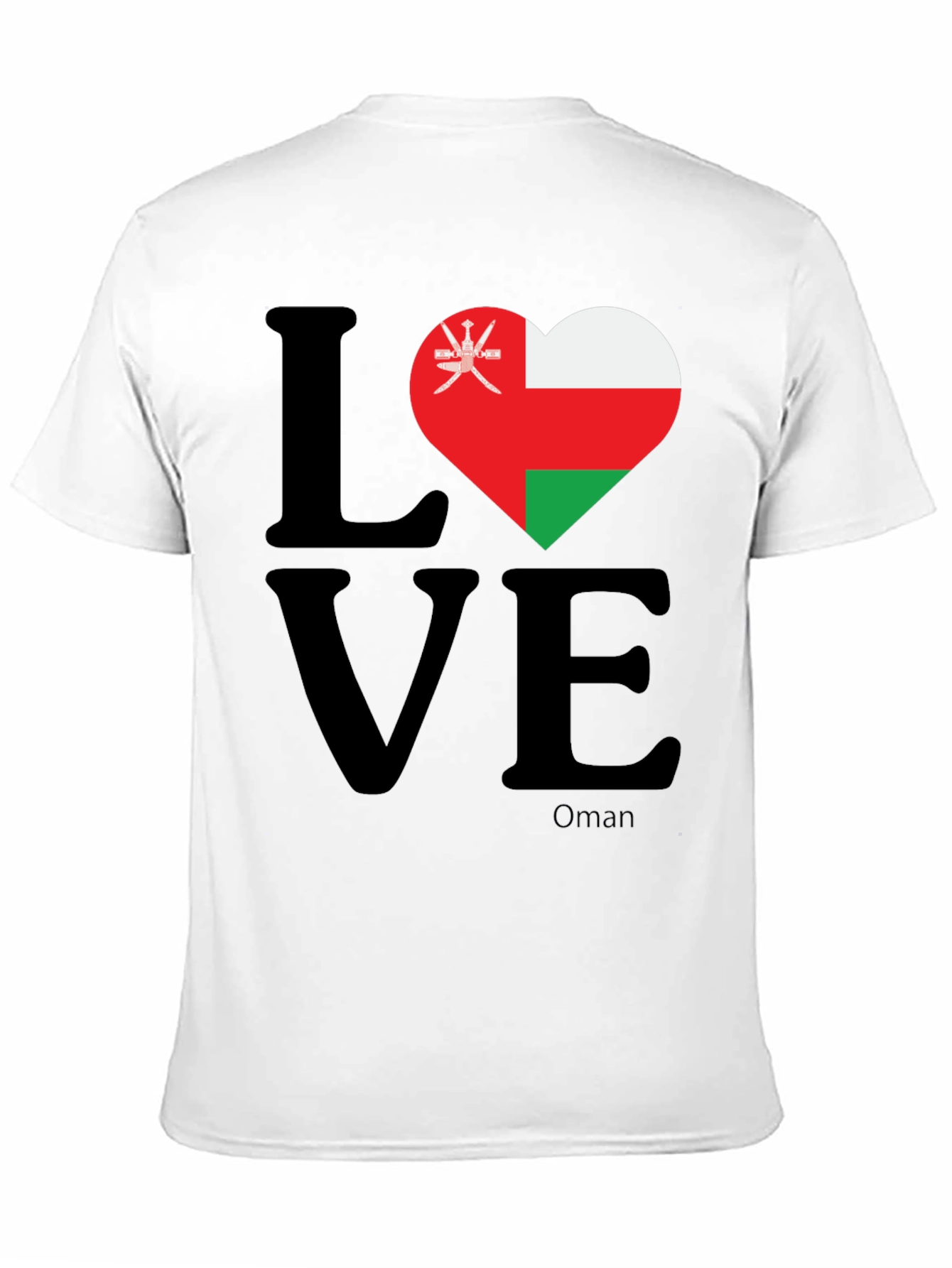 Oman Flag Heart T-Shirt - Love Oman Pride