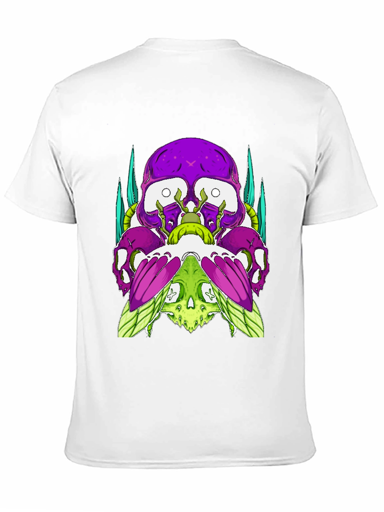 Skull Fusion Graphic Tee - Edgy Style