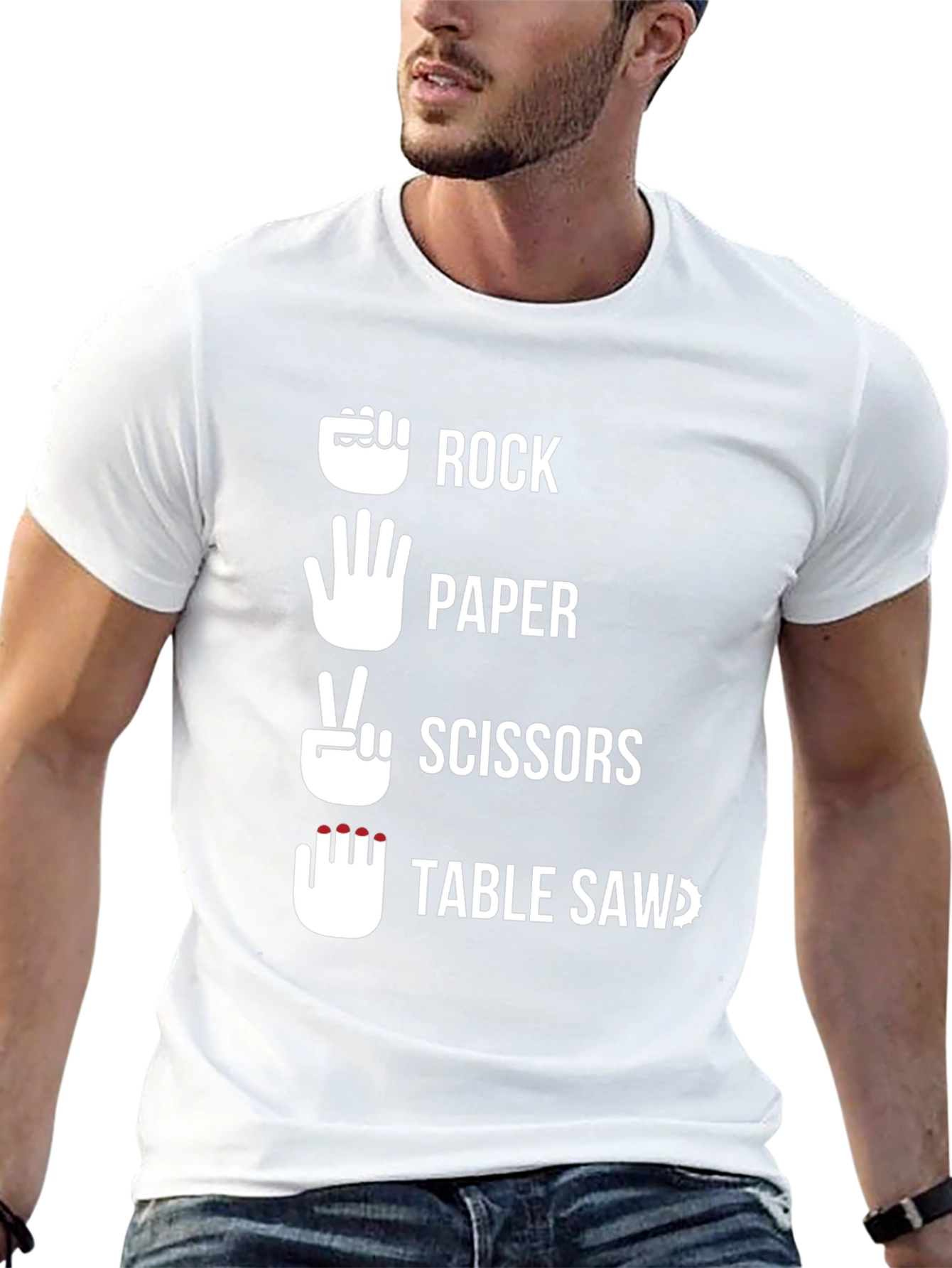 Rock Paper Scissors Table Saw T-Shirt