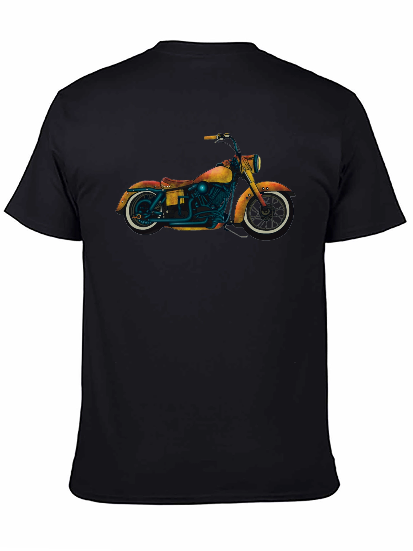 Motorcycle Graphic Black T-Shirt