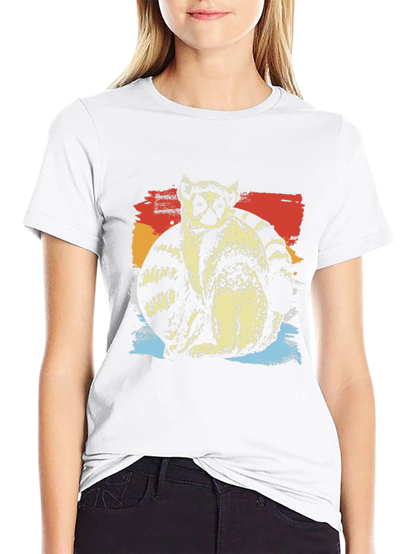 Lemur Graphic Tee - Cool Retro Design