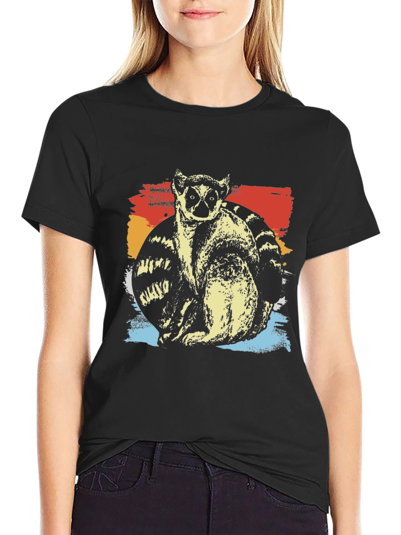Lemur Graphic Tee - Cool Retro Design