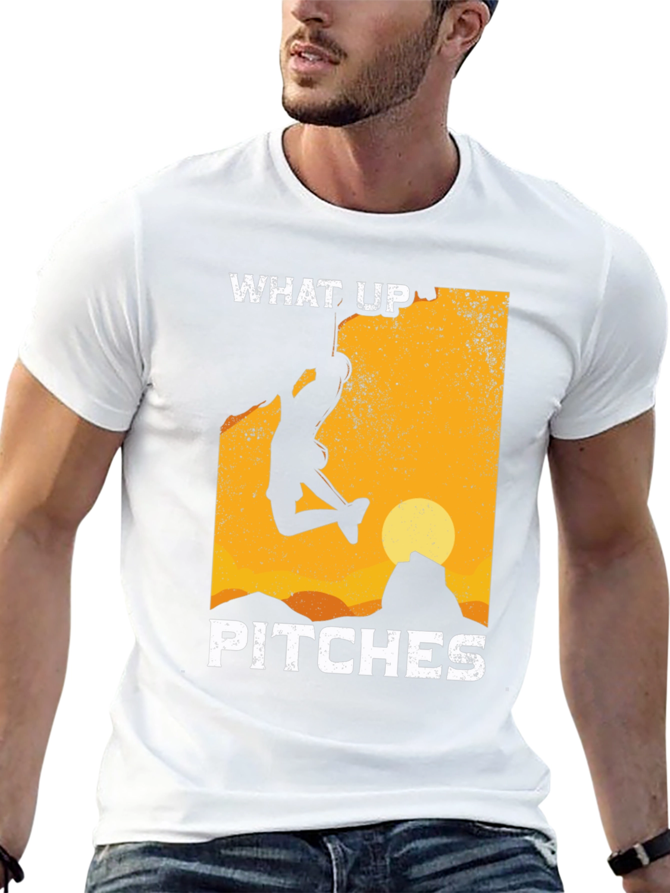 What Up Pitches Climbing T-Shirt