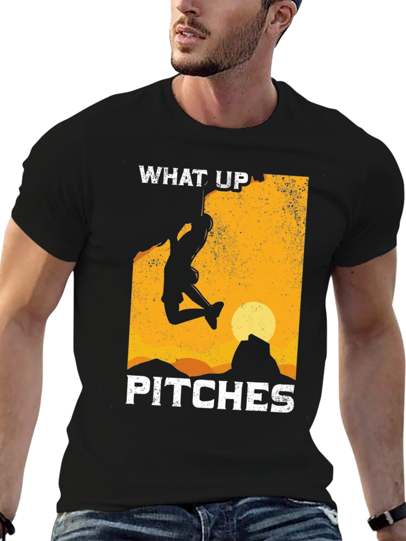 What Up Pitches Climbing T-Shirt
