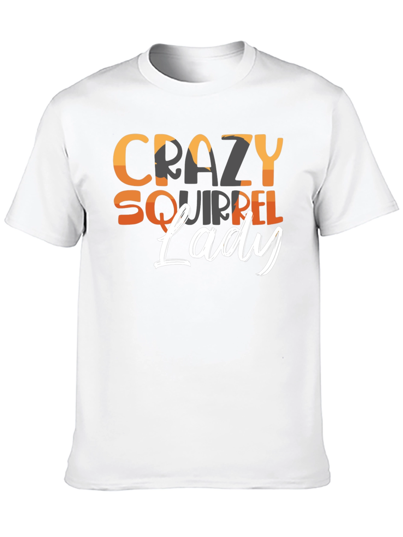 Crazy Squirrel Lady Graphic T-Shirt - Black
