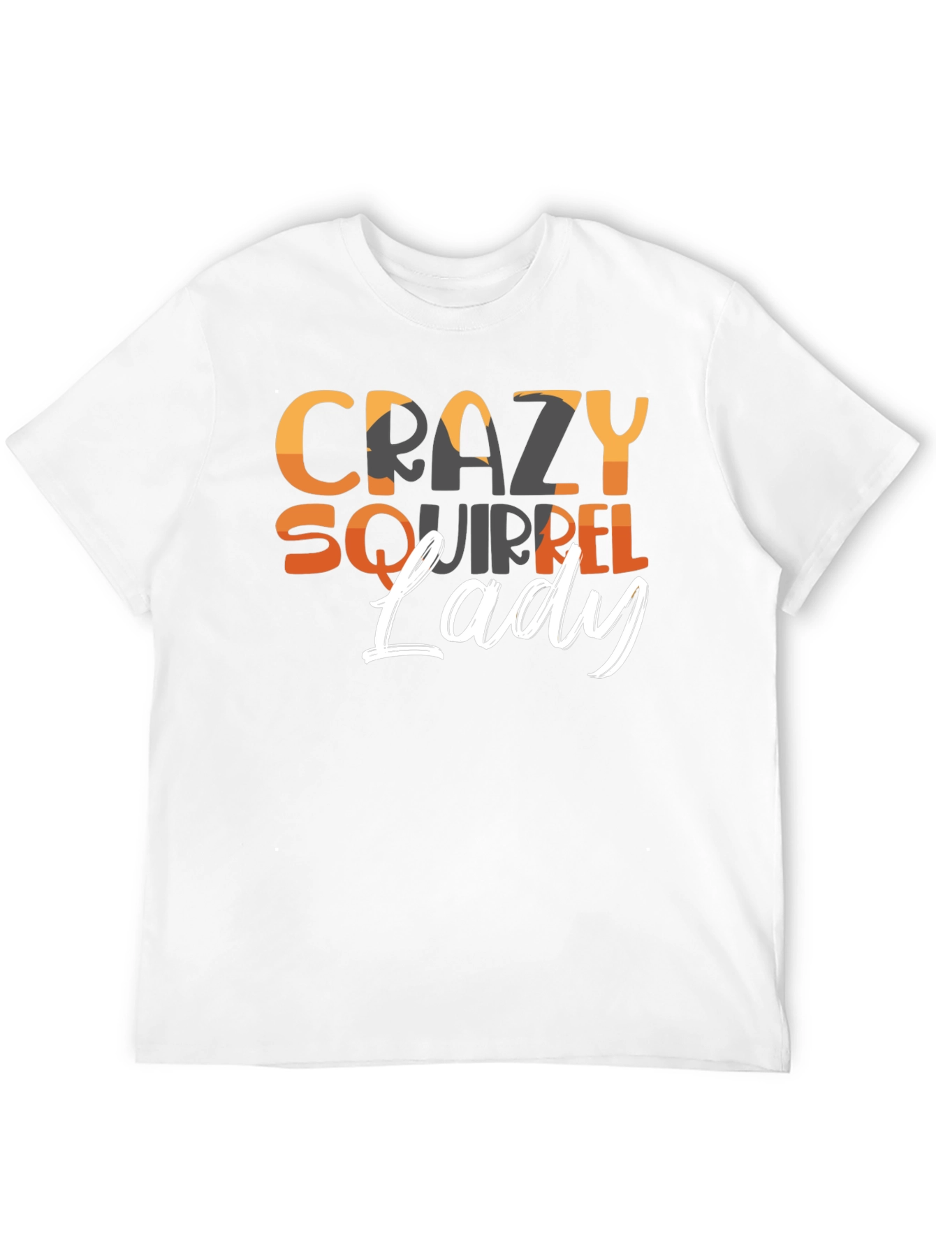 Crazy Squirrel Lady Graphic T-Shirt - Black