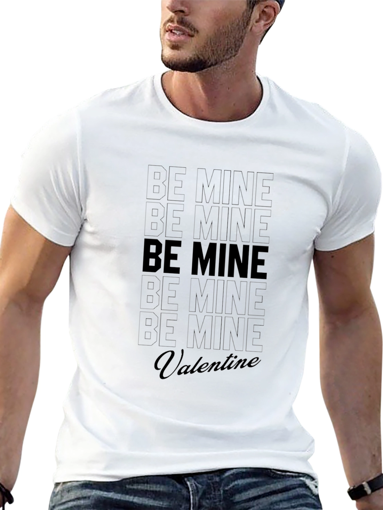 Be Mine Valentines Day Black T-Shirt