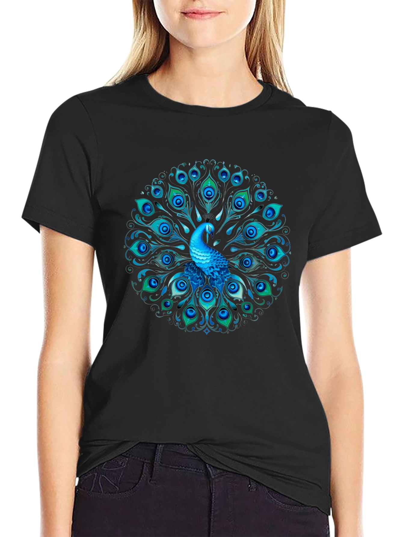 Peacock Mandala Graphic Tee
