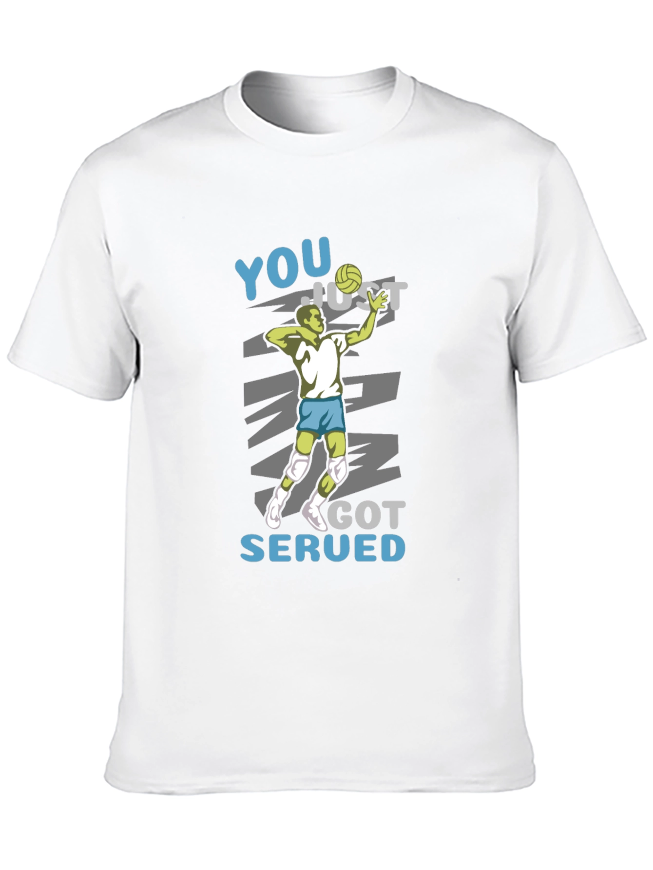 Volleyball Player You Just Got Served Black T-Shirt