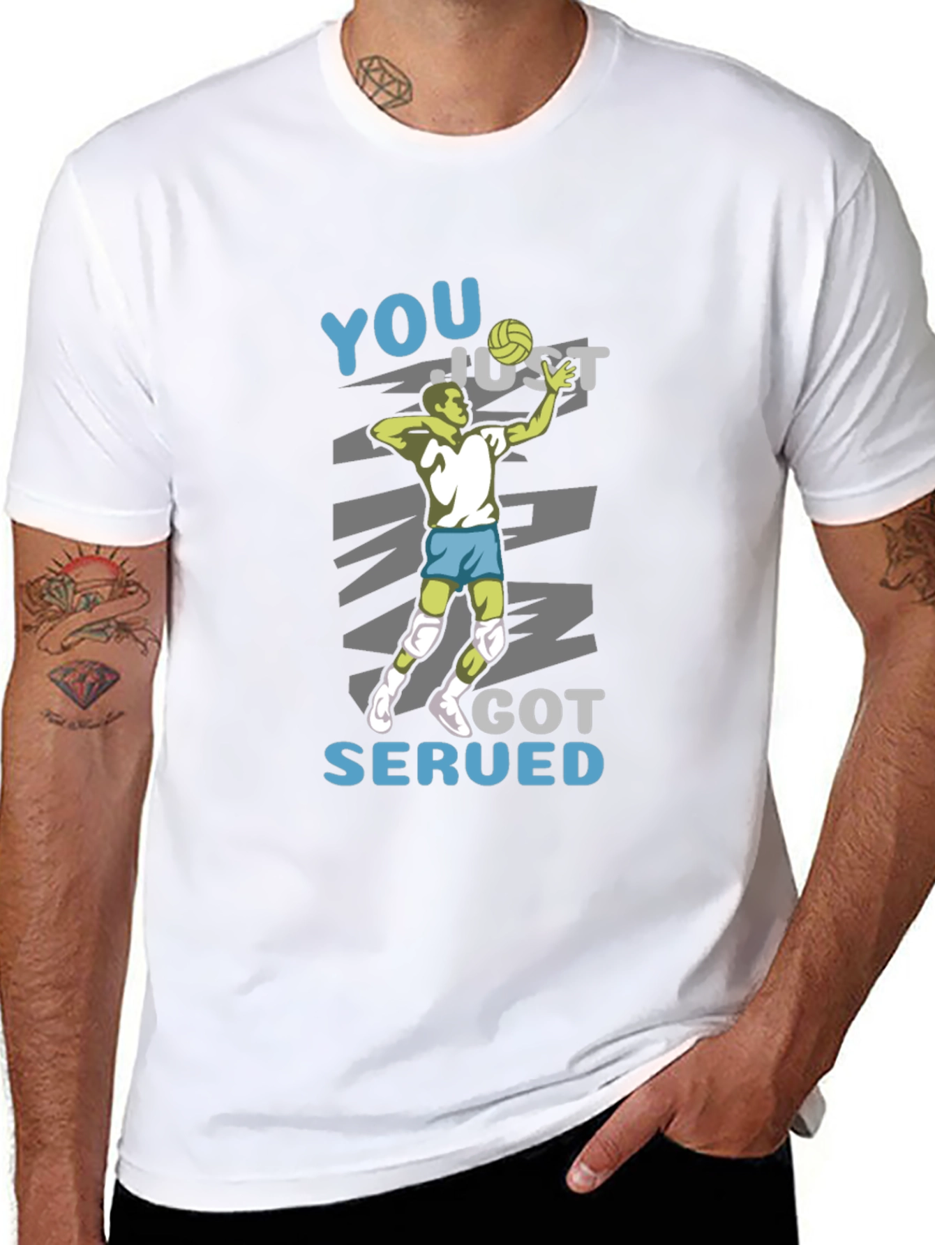 Volleyball Player You Just Got Served Black T-Shirt