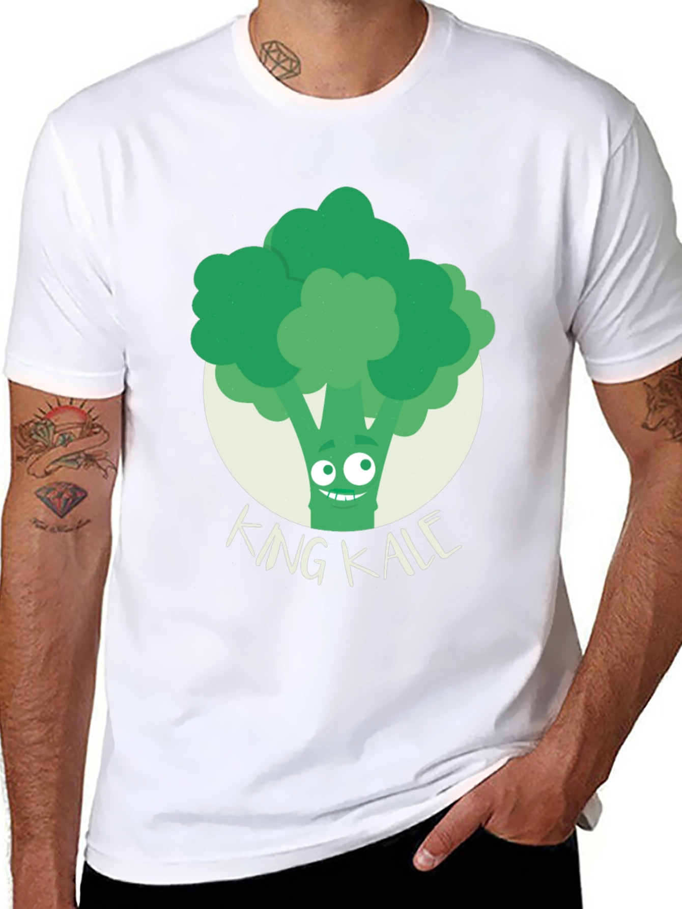 King Kale Graphic T-Shirt - Funny Vegan Tee