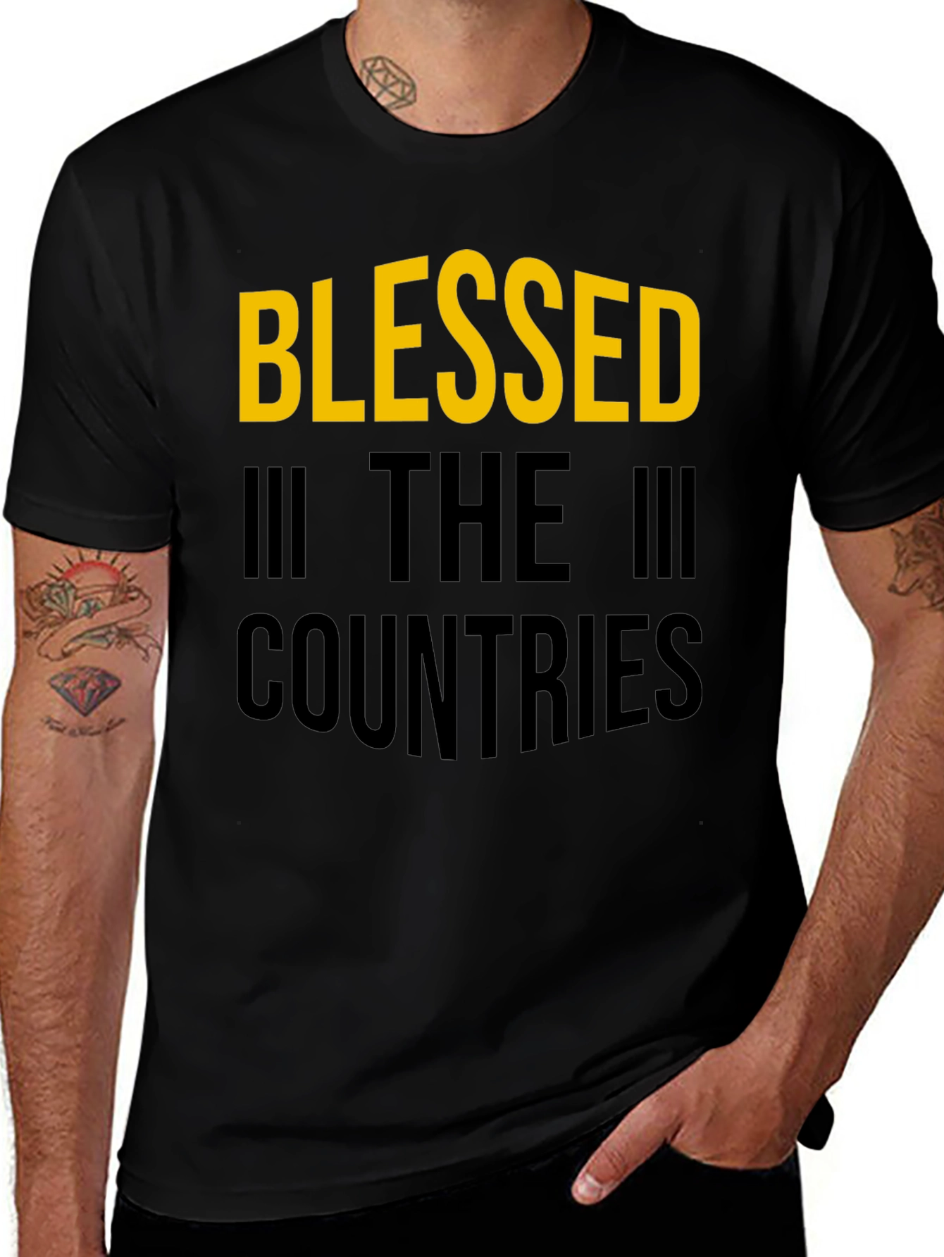 Blessed In The Countries Black T-Shirt