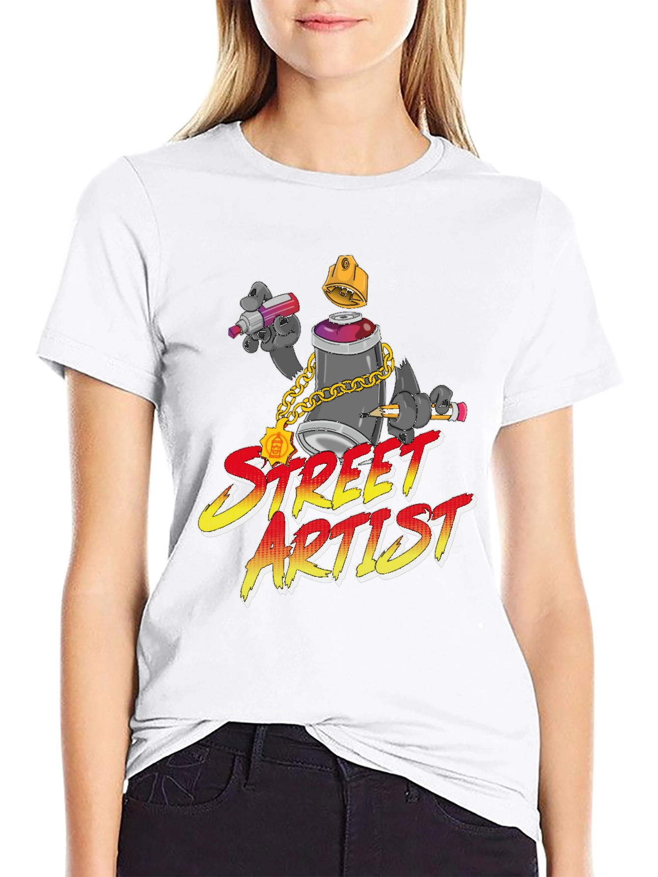 Street Artist Graphic Tee - Urban Art Style