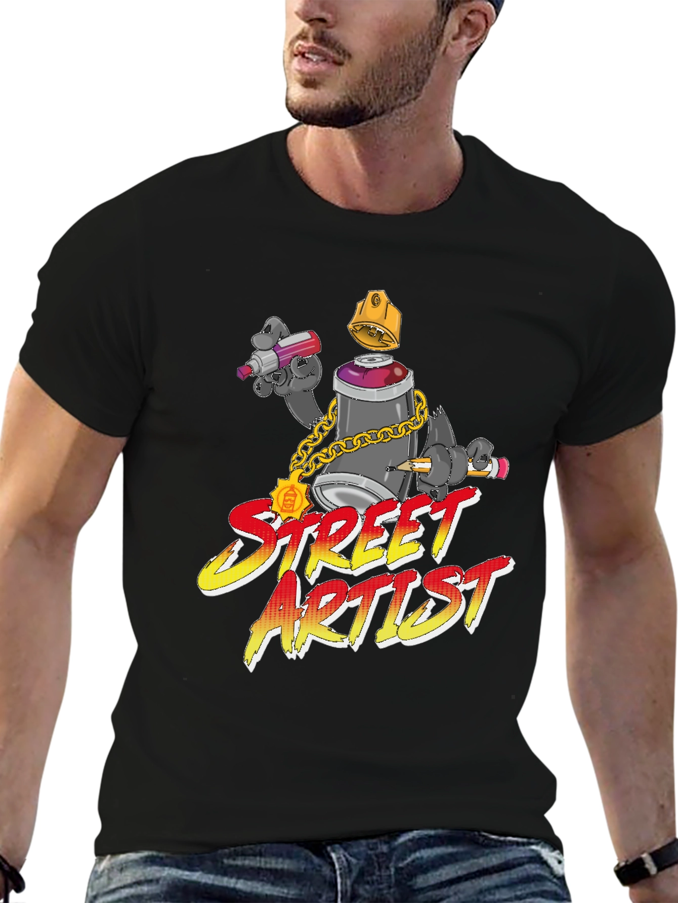 Street Artist Graphic Tee - Urban Art Style