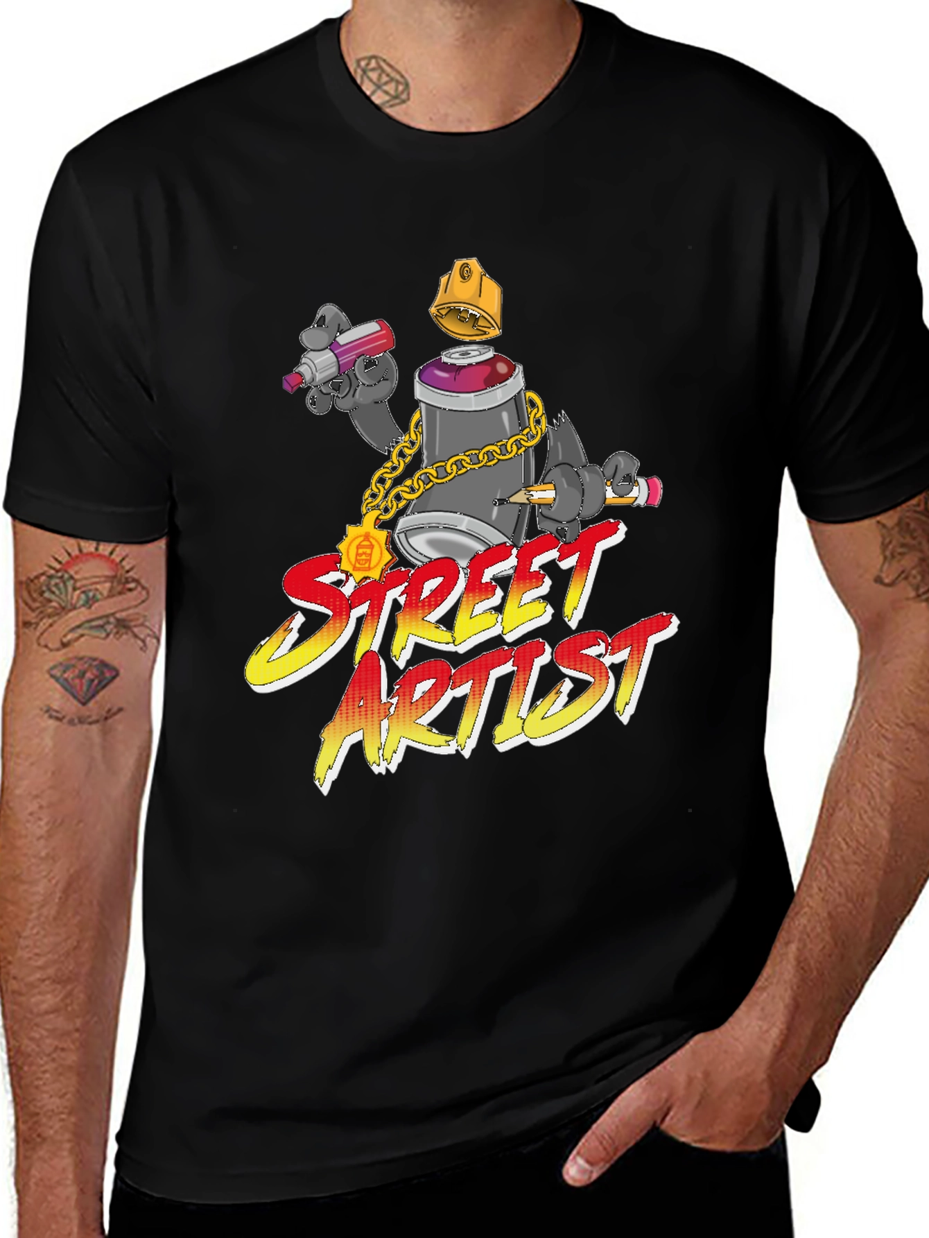 Street Artist Graphic Tee - Urban Art Style
