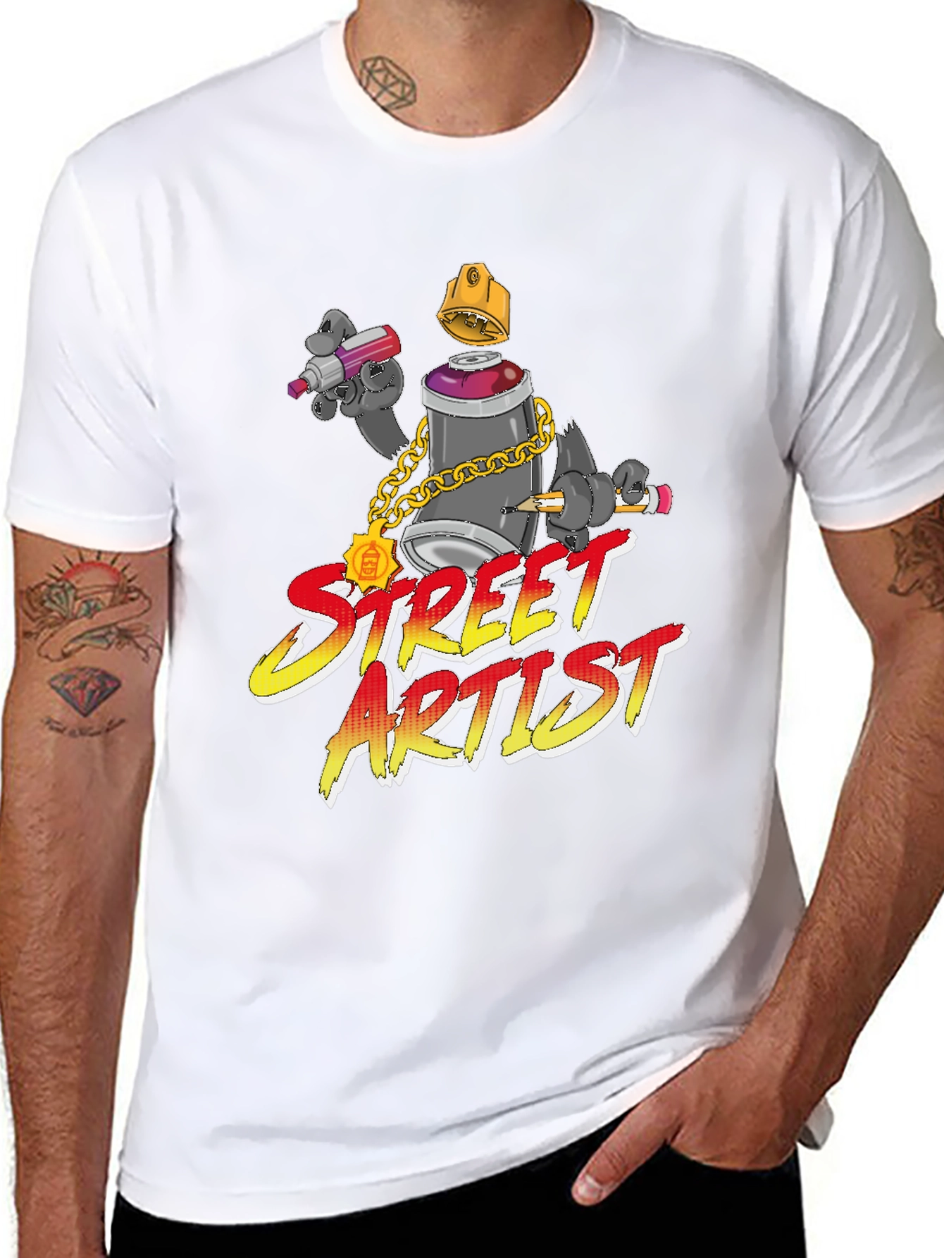 Street Artist Graphic Tee - Urban Art Style