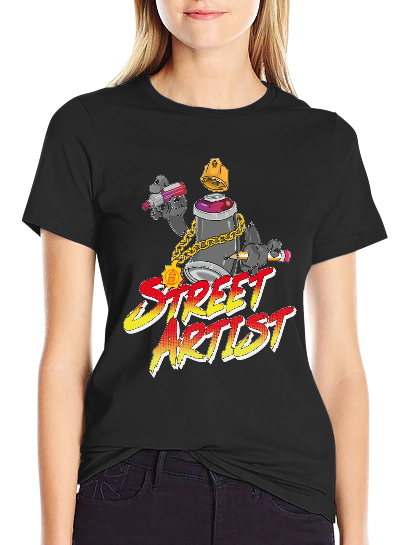 Street Artist Graphic Tee - Urban Art Style