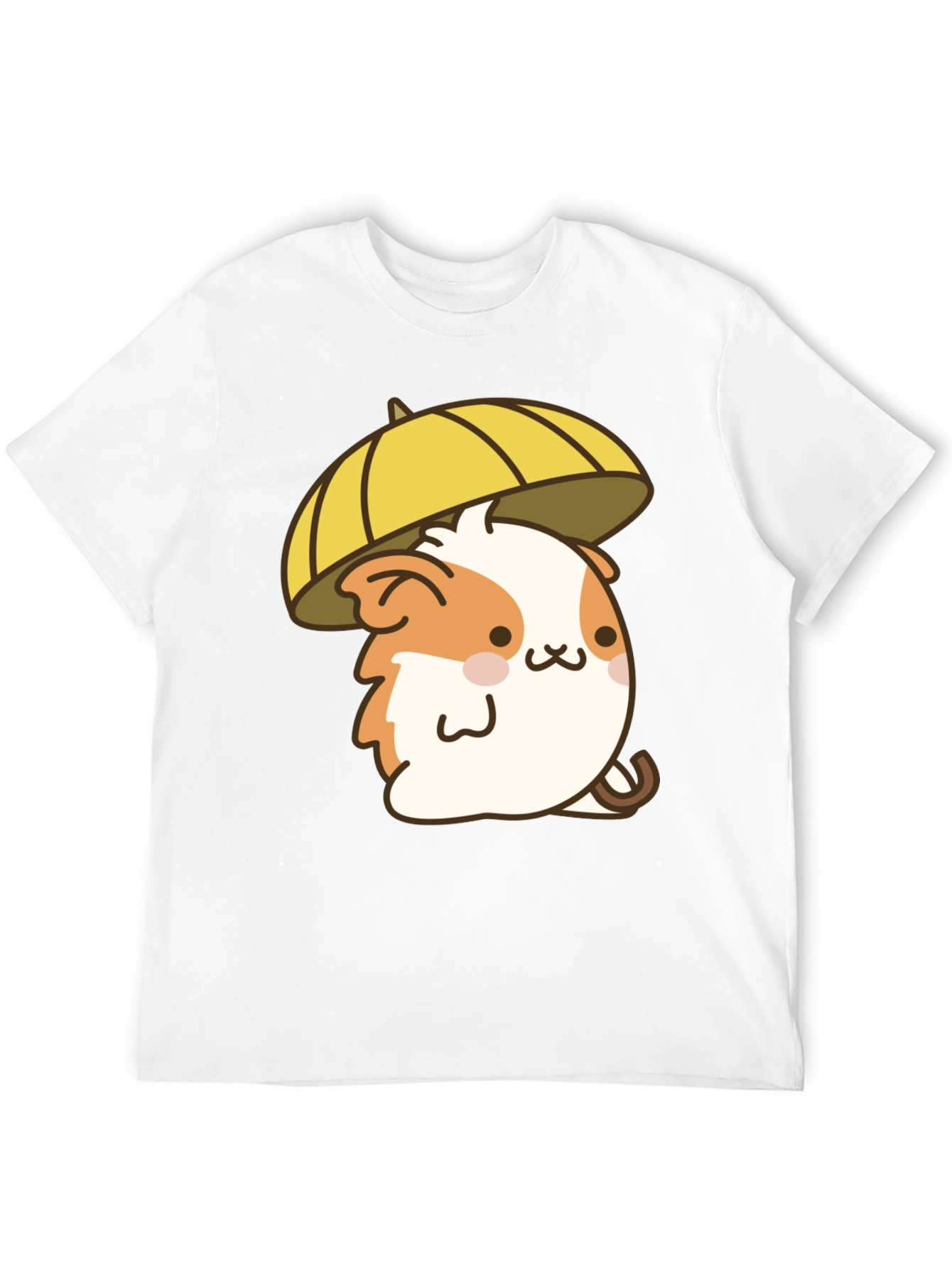 Cute Hamster Umbrella Black T-Shirt
