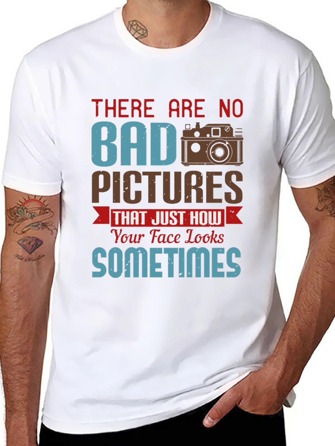 Funny Photography T-Shirt - No Bad Pictures Graphic Tee