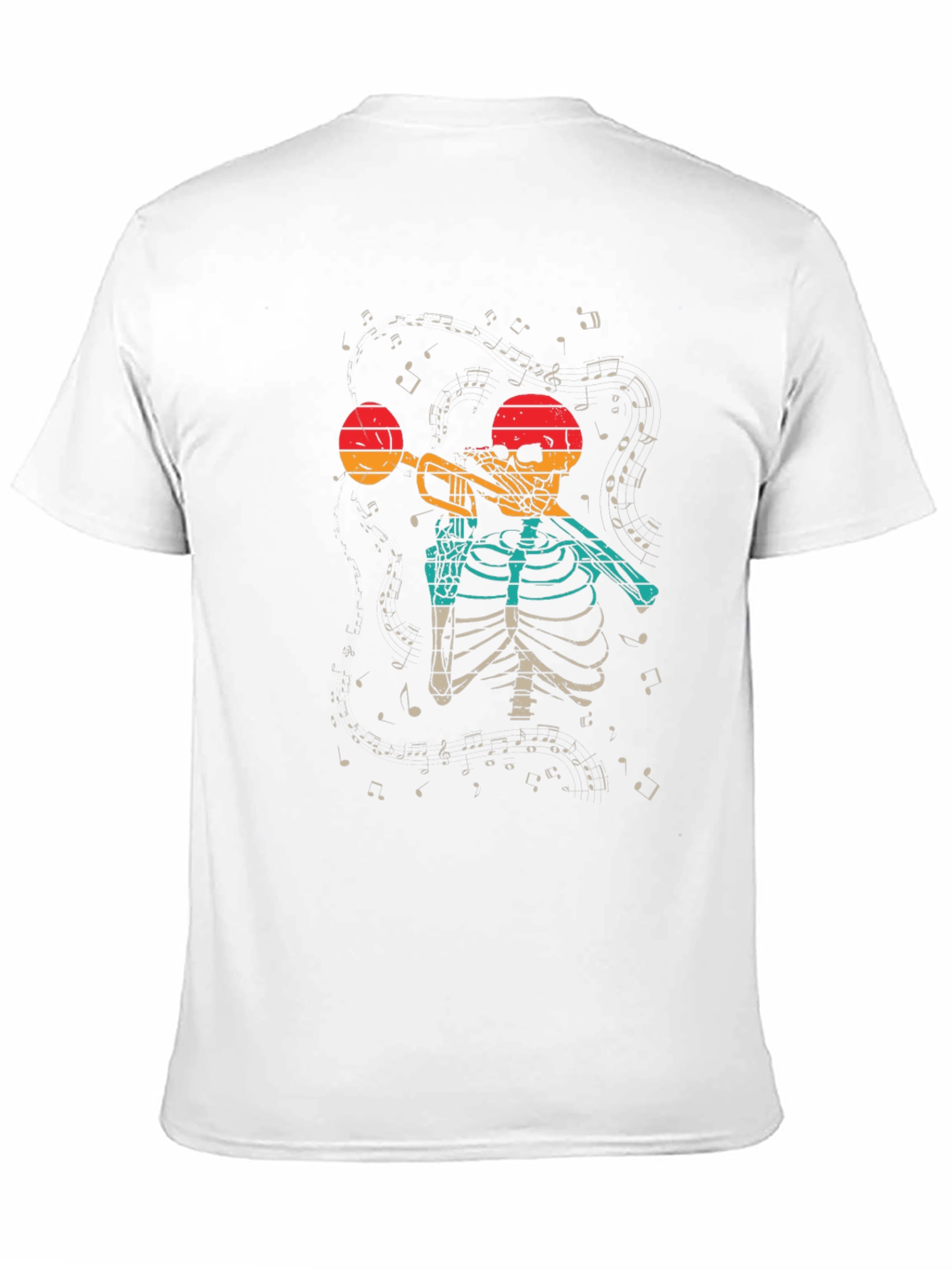Skeleton Trumpet Player Graphic Tee