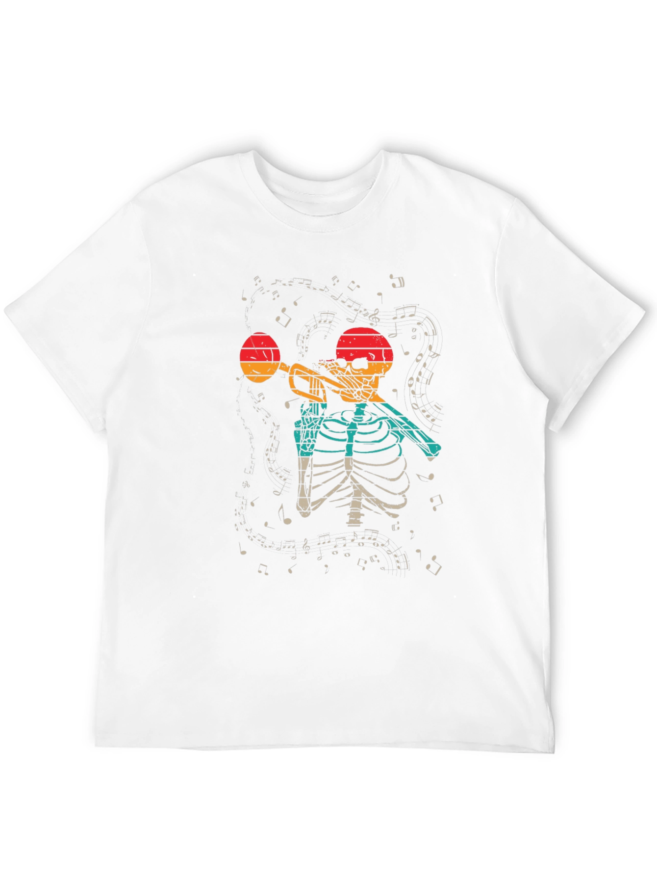 Skeleton Trumpet Player Graphic Tee