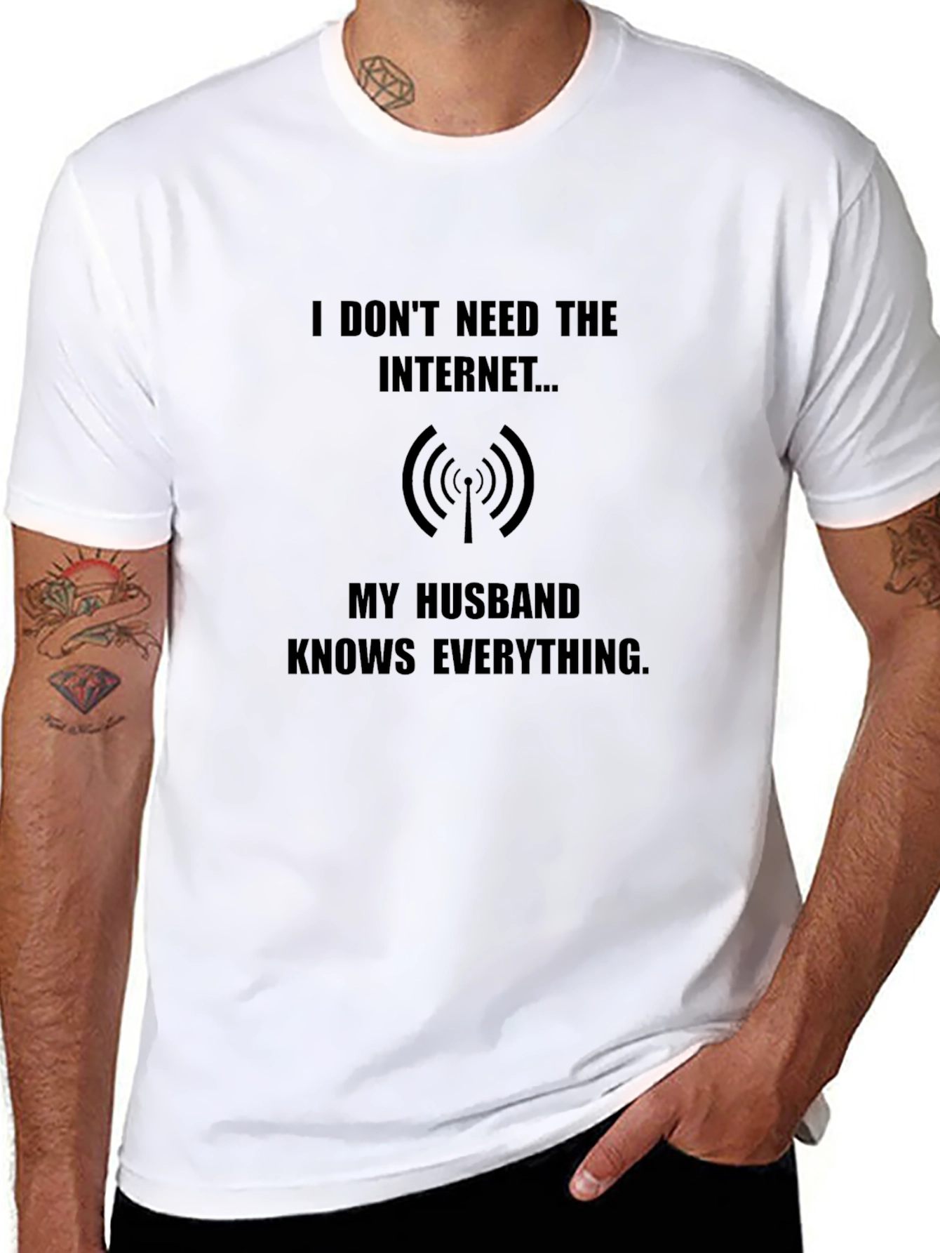 Husband Knows Everything Funny T-Shirt