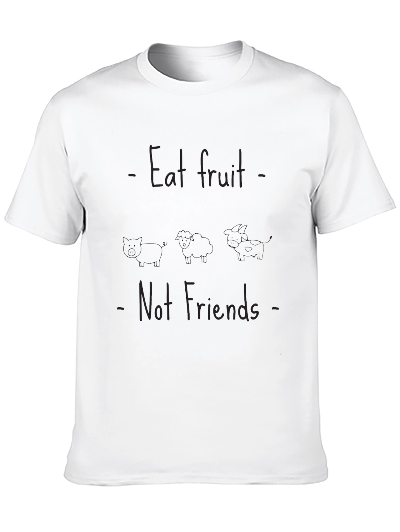Eat Fruit Not Friends Black Graphic Tee