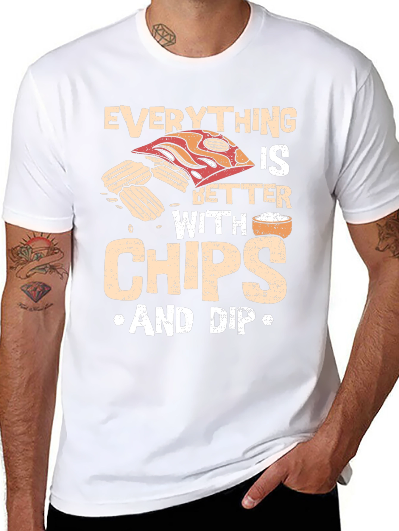 Funny Chips and Dip Graphic T-Shirt