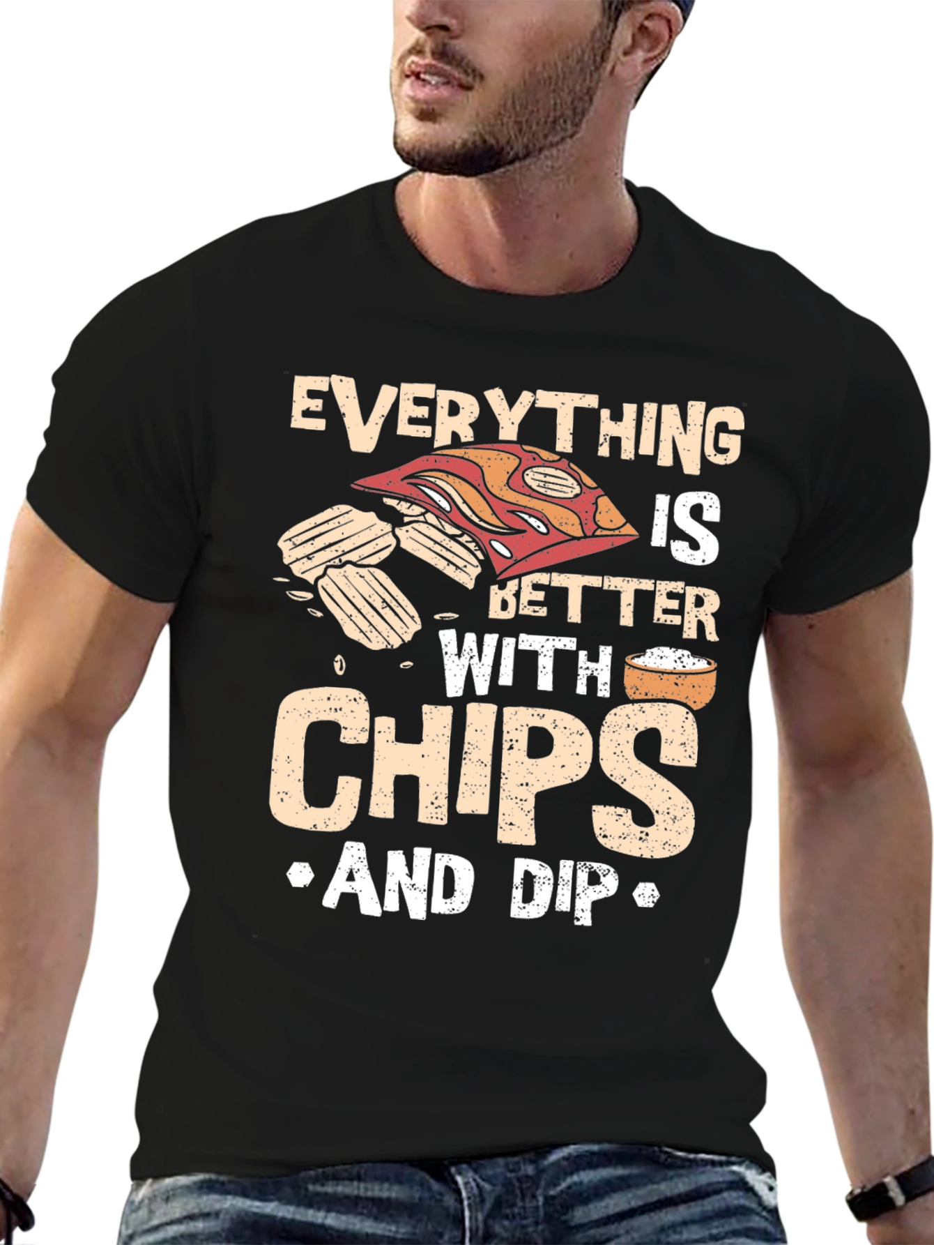 Funny Chips and Dip Graphic T-Shirt