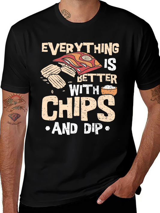 Funny Chips and Dip Graphic T-Shirt